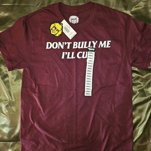 NWT Explicit Maroon Bully Tee